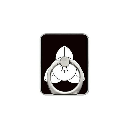 スマホリング バンカーリング 家紋シリーズ 向こう茶の実 （むこうちゃのみ） （クリア） Coverfull カバフル 受注生産 落下防止 スマートフォンリング 送料無料