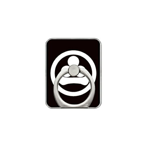 スマホリング バンカーリング 家紋シリーズ 丸に渡辺星 （まるにわたなべぼし） （クリア） Coverfull カバフル 受注生産 落下防止 スマートフォンリング 送料無料