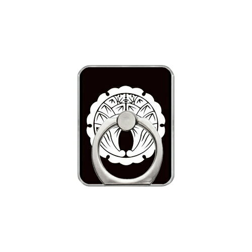 スマホリング バンカーリング 家紋シリーズ 外雪輪に抱き茗荷 （そとゆきわにだきみょうが） （クリア） Coverfull カバフル 受注生産 落下防止 スマートフォンリング 送料無料