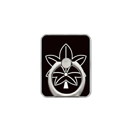 スマホリング バンカーリング 家紋シリーズ 陰楓 （かげかえで） （クリア） Coverfull カバフル 受注生産 落下防止 スマートフォンリング 送料無料