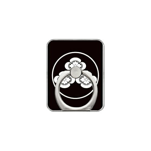 スマホリング バンカーリング 家紋シリーズ 細輪に三つ盛り木瓜 （ほそわにみつもりもっこう） （クリア） Coverfull カバフル 受注生産 落下防止 スマートフォンリング 送料無料(2.0)