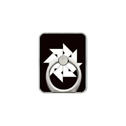 スマホリング バンカーリング 家紋シリーズ 四つ目車 （よつめぐるま） （クリア） Coverfull カバフル 受注生産 落下防止 スマートフォンリング 送料無料