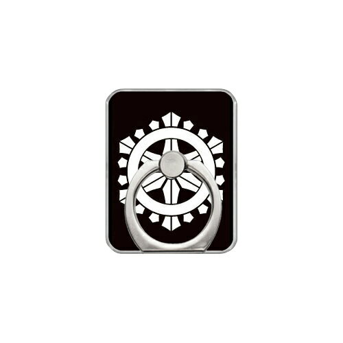 スマホリング バンカーリング 家紋シリーズ 六つ輪宝 （むつりんぽう） （クリア） Coverfull カバフル 受注生産 落下防止 スマートフォンリング 送料無料