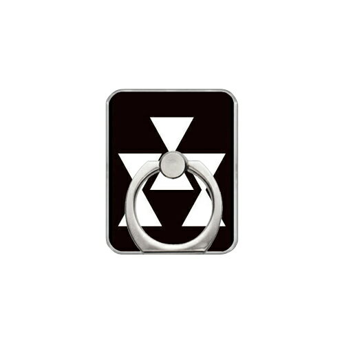 スマホリング バンカーリング 家紋シリーズ 三つ盛り立鼓 （みつもりりっこ） （クリア） Coverfull カバフル 受注生産 落下防止 スマートフォンリング 送料無料(2.0)