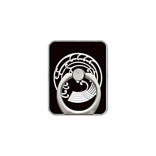 スマホリング バンカーリング 家紋シリーズ 束ね蕨の丸 （たばねわらびのまる） （クリア） Coverfull カバフル 受注生産 落下防止 スマートフォンリング 送料無料