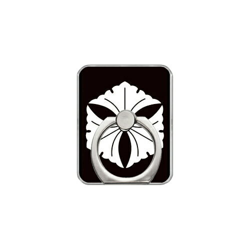 スマホリング バンカーリング 家紋シリーズ 六角三つ銀杏 （ろっかくみついちょう） （クリア） Coverfull カバフル 受注生産 落下防止 スマートフォンリング 送料無料