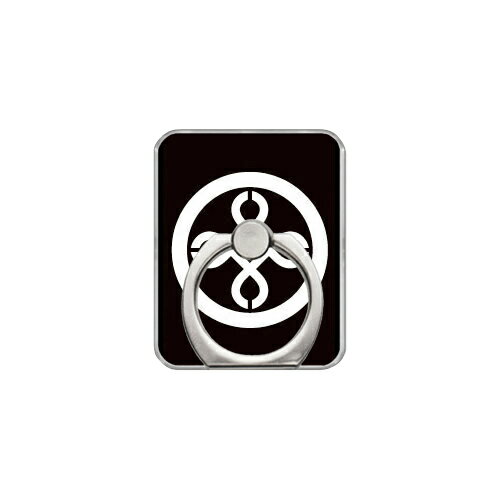 スマホリング バンカーリング 家紋シリーズ 丸に角立て結び井筒 （まるにすみたてむすびいづつ） （クリア） Coverfull カバフル 受注生産 落下防止 スマートフォンリング 送料無料