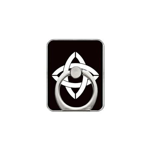 スマホリング バンカーリング 家紋シリーズ 輪違い井筒 （わちがいいづつ） （クリア） Coverfull カバフル 受注生産 落下防止 スマートフォンリング 送料無料(2.0)