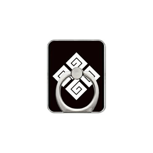 スマホリング バンカーリング 家紋シリーズ 角立て結び稲妻 （すみたてむすびいなづま） （クリア） Coverfull カバフル 受注生産 落下防止 スマートフォンリング 送料無料