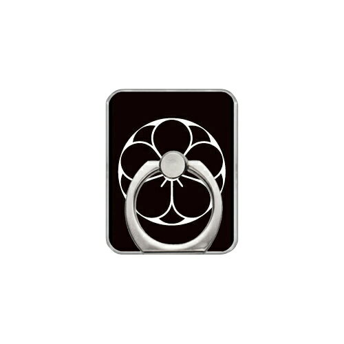 スマホリング バンカーリング 家紋シリーズ 石持ち地抜き八重梅 （こくもちじぬきやえうめ） （クリア） Coverfull カバフル 受注生産 落下防止 スマートフォンリング 送料無料(2.0)