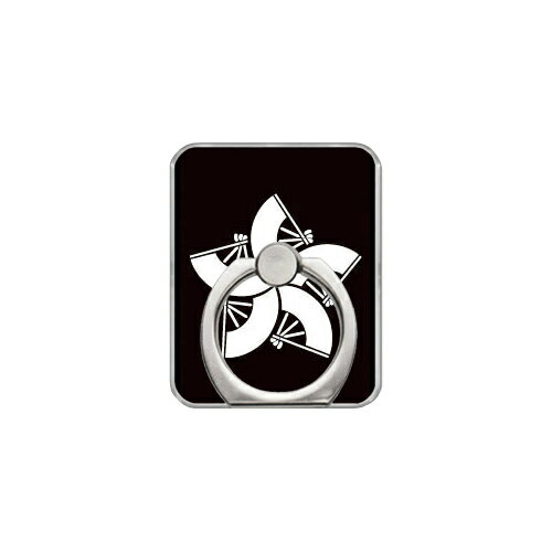 スマホリング バンカーリング 家紋シリーズ 五つ捻じ扇 （いつつねじおうぎ） （クリア） Coverfull カバフル 受注生産 落下防止 スマートフォンリング 送料無料