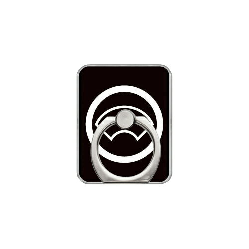 スマホリング バンカーリング 家紋シリーズ 丸に中陰地紙 （まるにちゅうかげじがみ） （クリア） Coverfull カバフル 受注生産 落下防止 スマートフォンリング 送料無料(2.0)