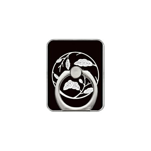 スマホリング バンカーリング 家紋シリーズ 柏枝丸 （かしわえだまる） （クリア） Coverfull カバフル 受注生産 落下防止 スマートフォンリング 送料無料