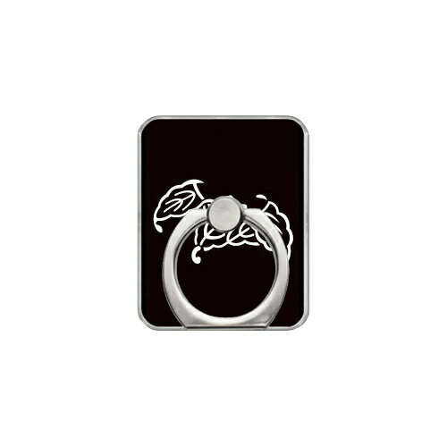 スマホリング バンカーリング 家紋シリーズ 陰蝙蝠柏 （かげこうもりがしわ） （クリア） Coverfull カバフル 受注生産 落下防止 スマートフォンリング 送料無料