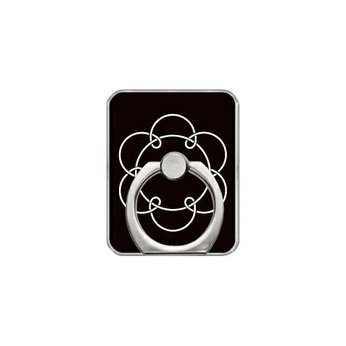スマホリング バンカーリング 家紋シリーズ 七つ結び釜敷き （ななつむすびかましき） （クリア） Coverfull カバフル 受注生産 落下防止 スマートフォンリング 送料無料(2.0)