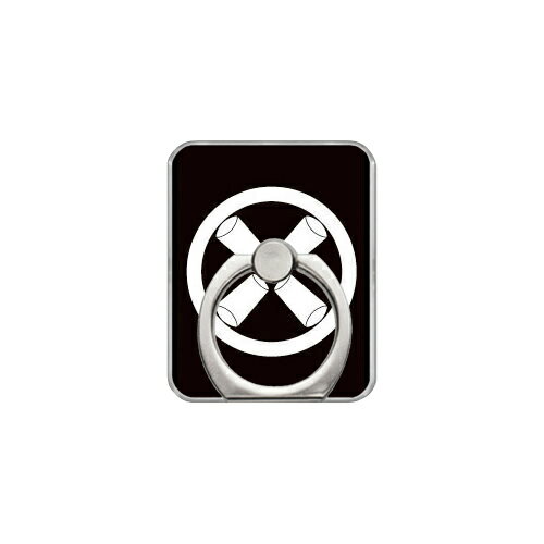 スマホリング バンカーリング 家紋シリーズ 丸に変わり杵 （まるにかわりきね） （クリア） Coverfull カバフル 受注生産 落下防止 スマートフォンリング 送料無料