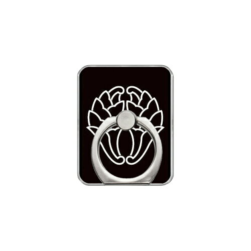 スマホリング バンカーリング 家紋シリーズ 陰抱き杏葉 （かげだきぎょうよう） （クリア） Coverfull カバフル 受注生産 落下防止 スマートフォンリング 送料無料(2.0)