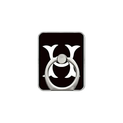 スマホリング バンカーリング 家紋シリーズ 違い鍬形 （ちがいくわがた） （クリア） Coverfull カバフル 受注生産 落下防止 スマートフォンリング 送料無料