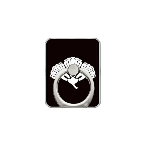 スマホリング バンカーリング 家紋シリーズ 横見葛の花 （よこみくずのはな） （クリア） Coverfull カバフル 受注生産 落下防止 スマートフォンリング 送料無料