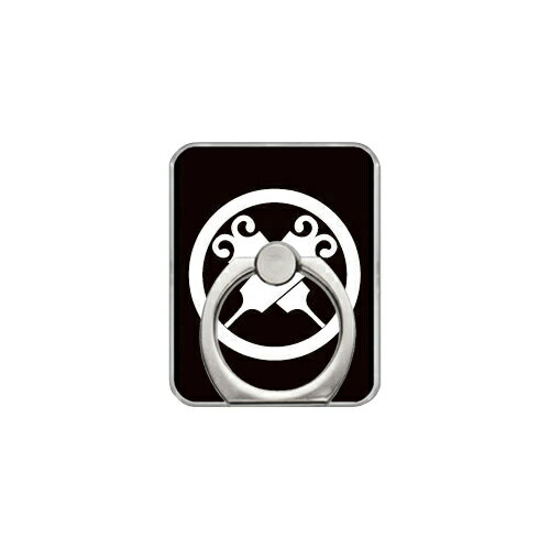 スマホリング バンカーリング 家紋シリーズ 丸に違い笄 （まるにちがいこうがい） （クリア） Coverfull カバフル 受注生産 落下防止 スマートフォンリング 送料無料