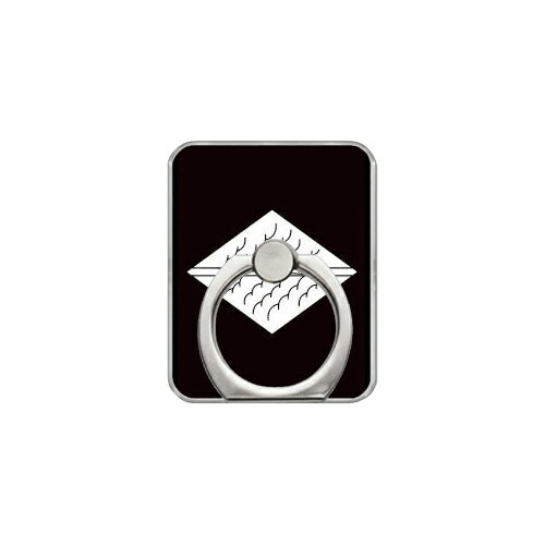 スマホリング バンカーリング 家紋シリーズ 割り杉菱 （わりすぎびし） （クリア） Coverfull カバフル 受注生産 落下防止 スマートフォンリング 送料無料