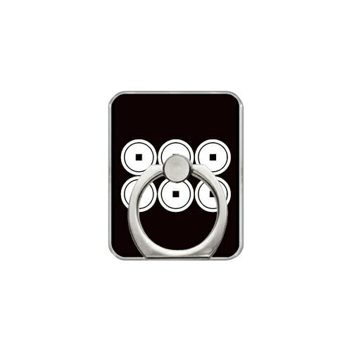 スマホリング バンカーリング 家紋シリーズ 阿部銭 （あべぜに） （クリア） Coverfull カバフル 受注生産 落下防止 スマートフォンリング 送料無料