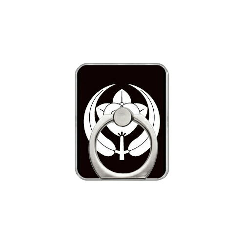 スマホリング バンカーリング 家紋シリーズ 橘崩し （たちばなくずし） （クリア） Coverfull カバフル 受注生産 落下防止 スマートフォンリング 送料無料