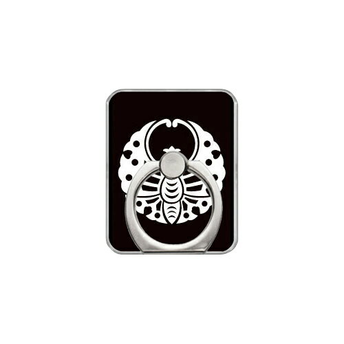 スマホリング バンカーリング 家紋シリーズ 備前蝶 （びぜんちょう） （クリア） Coverfull カバフル 受注生産 落下防止 スマートフォンリング 送料無料