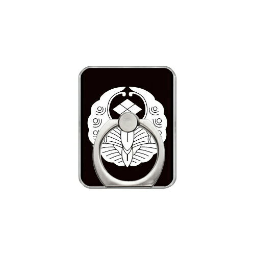 スマホリング バンカーリング 家紋シリーズ 浮線蝶に武田菱 （ふせんちょうにたけだびし） （クリア） Coverfull カバフル 受注生産 落下防止 スマートフォンリング 送料無料