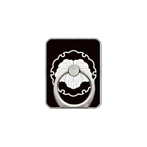 スマホリング バンカーリング 家紋シリーズ 雪輪に蔦 （ゆきわにつた） （クリア） Coverfull カバフル 受注生産 落下防止 スマートフォンリング 送料無料