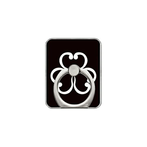 スマホリング バンカーリング 家紋シリーズ 片喰巴 （かたばみどもえ） （クリア） Coverfull カバフル 受注生産 落下防止 スマートフォンリング 送料無料