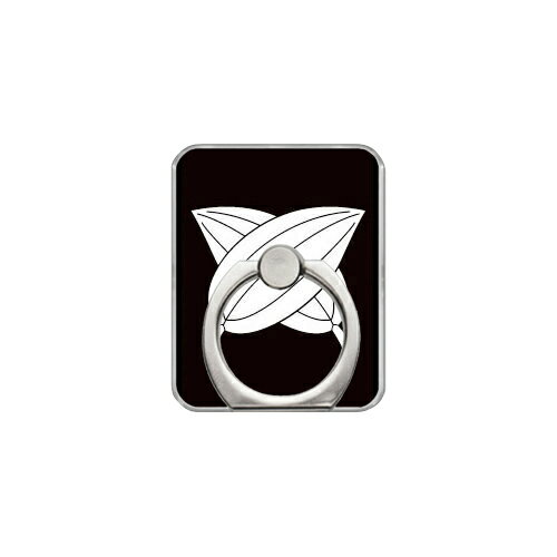 スマホリング バンカーリング 家紋シリーズ 違い梛の葉 （ちがいなぎのは） （クリア） Coverfull カバフル 受注生産 落下防止 スマートフォンリング 送料無料