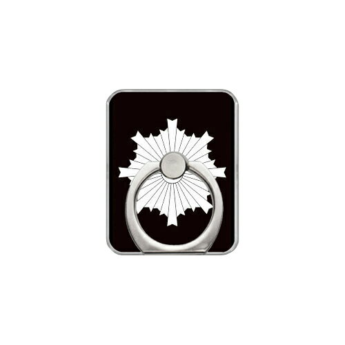 スマホリング バンカーリング 家紋シリーズ 旭光 （きょくこう） （クリア） Coverfull カバフル 受注生産 落下防止 スマートフォンリング 送料無料