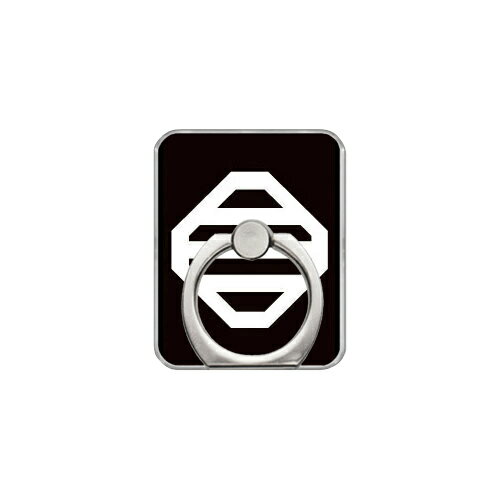 スマホリング バンカーリング 家紋シリーズ 隅切り角に三つ引き （すみきりかくにみっつびき） （クリア） Coverfull カバフル 受注生産 落下防止 スマートフォンリング 送料無料