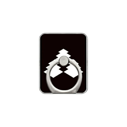 スマホリング バンカーリング 家紋シリーズ 三つ盛り三階菱 （みつもりさんがいびし） （クリア） Coverfull カバフル 受注生産 落下防止 スマートフォンリング 送料無料