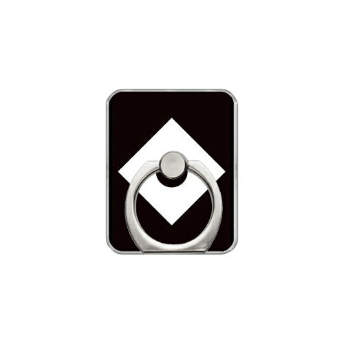 スマホリング バンカーリング 家紋シリーズ 的角 （まとかく） （クリア） Coverfull カバフル 受注生産 落下防止 スマートフォンリング 送料無料