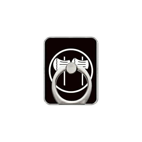 スマホリング バンカーリング 家紋シリーズ 細輪に並び鉞 （ほそわにならびまさかり） （クリア） Coverfull カバフル 受注生産 落下防止 スマートフォンリング 送料無料