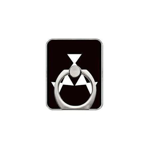 スマホリング バンカーリング 家紋シリーズ 三つ寄せ立鼓 （みつよせりゅうこ） （クリア） Coverfull カバフル 受注生産 落下防止 スマートフォンリング 送料無料