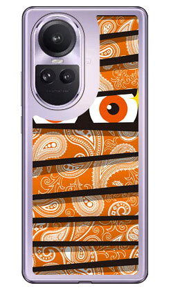 ミイラくん ペイズリーオレンジ OPPO Reno10 Pro 5G A302OP CPH2541 (ソフトTPU) YESNO ケース カバー スマホケース 送料無料 耐衝撃 プリント 保護 衝撃吸収