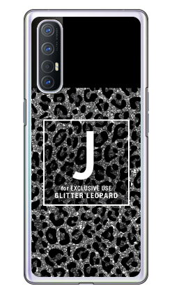 Cf LTD ヒョウ柄 ネイルボトル イニシャル J グレー （クリア） fot OPPO Reno3 5G A001OP SoftBank Coverfull oppo reno3 5g oppo reno3 5g ケース oppo reno3 5g oppo reno3 5g カバー reno3 5g ケース reno3 5g カバー reno3 5gケース reno3 送料無料