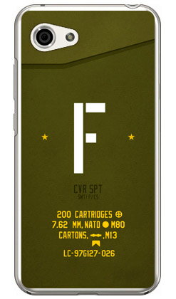 Rakuten - Cf LTD ミリタリー イニシャル アルファベット F カーキ （クリア） AQUOS R compact 701SH・SHV41・SH-M06 SoftBank・au・docomo Coverfull aquos r compact ケース aquos r compact カバー 701sh shv41 sh-m06 ケース 701sh shv41 送料無料