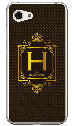 乐天商城 - Cf LTD ラグジュアリーイニシャル H ゴールドイエロー （クリア） AQUOS R compact 701SH・SHV41・SH-M06 SoftBank・au・docomo Coverfull aquos r compact ケース aquos r compact カバー 701sh shv41 sh-m06 ケース 701sh shv41 送料無料