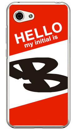 Cf LTD ハローイニシャル B レッド （クリア） AQUOS R compact 701SH・SHV41・SH-M06 SoftBank・au・docomo Coverfull aquos r compact ケース aquos r compact カバー 701sh shv41 sh-m06 ケース 701sh shv41 sh-m06 カバー aquos 送料無料