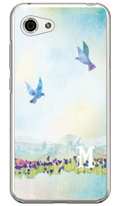 Cf LTD バード イニシャル M （クリア） AQUOS R compact 701SH・SHV41・SH-M06 SoftBank・au・docomo Coverfull aquos r compact ケース aquos r compact カバー 701sh shv41 sh-m06 ケース 701sh shv41 sh-m06 カバー aquos r 送料無料