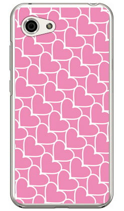 乐天商城 - ハートストライプ ピンク×ホワイト （クリア） AQUOS R compact 701SH・SHV41・SH-M06 SoftBank・au・docomo SECOND SKIN aquos r compact ケース aquos r compact カバー 701sh shv41 sh-m06 ケース 701sh shv41 sh-m06 カバー 送料無料