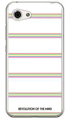Multi border ホワイト （クリア） design by ROTM AQUOS R compact 701SH・SHV41・SH-M06 SoftBank・au・docomo SECOND SKIN aquos r compact ケース aquos r compact カバー 701sh shv41 sh-m06 ケース 701sh shv41 sh-m06 カバー 送料無料