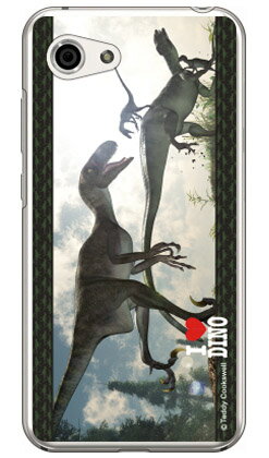 【送料無料】 Dinosaur Design 恐竜デザインシリーズ 「デイノニクスとテノントサウルス」 （クリア） / for AQUOS R compact 701SH・SHV41・SH-M06/SoftBank・au・docomoaquos r compact ケース aquos r compact 701sh shv41 ケース 701sh shv41 カバー