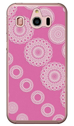 サークルレース ピンク （クリア） シンプルスマホ4 704SH SoftBank Coverfull ソフトバンク シャープ 704SH ケース 704SH カバー 704SHケース 704SHカバー シンプルスマホ4 ケース シンプルスマホ4 カバー シンプルスマホ4 704SH 送料無料