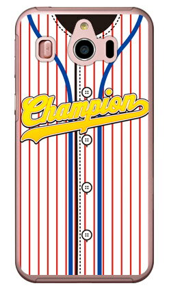 Cf LTD ベースボールユニフォーム レッドストライプ×ブルー （クリア） シンプルスマホ4 704SH SoftBank Coverfull ソフトバンク シャープ 704SH ケース 704SH カバー 704SHケース 704SHカバー シンプルスマホ4 ケース シンプルスマホ4 カバー 送料無料