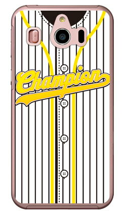 Mobile Phone Cases - Cf LTD ベースボールユニフォーム ブラックストライプ×イエロー （クリア） シンプルスマホ4 704SH SoftBank Coverfull ソフトバンク シャープ 704SH ケース 704SH カバー 704SHケース 704SHカバー シンプルスマホ4 ケース 送料無料